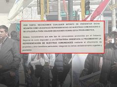 Junín: Comunidades del Yuracyacu acusan al Gobierno Regional de intentar dividir su representación
