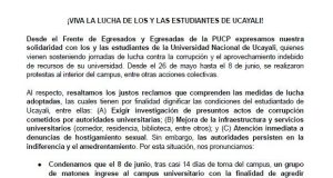 RECTOR ES RESPONSABLE POR PROTESTAS EN LA UNU