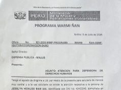 SOLICITAN PROTECCIÓN PARA MUJER DE PUINAHUA