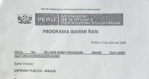 SOLICITAN PROTECCIÓN PARA MUJER DE PUINAHUA