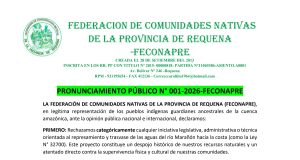 COMUNIDADES RECHAZAN TRASVASE DEL RÍO MARAÑÓN
