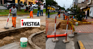 Trujillo: asfalto de S/1,4 millones en av. Juan Pablo II se hunde y pone bajo sospecha calidad de nuevas obras