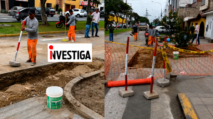 Trujillo: asfalto de S/1,4 millones en av. Juan Pablo II se hunde y pone bajo sospecha calidad de nuevas obras