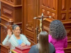 ASÍ JURO COMO DIPUTADA NARY PINASCO, LA NUEVA FUJIMORISTA: